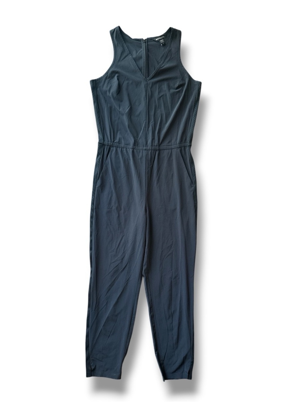 Athleta Brooklyn Sleeveless Black Jumpsuit Size 6 - Picture 6 of 13
